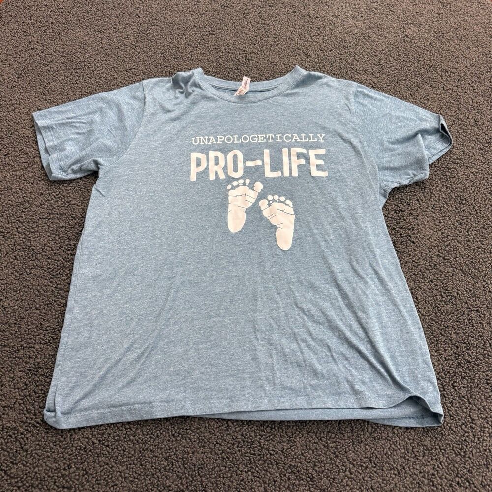 Unapologetically Pro Life Shirt - Faith Based Christian shirt, XL Birth Flowers